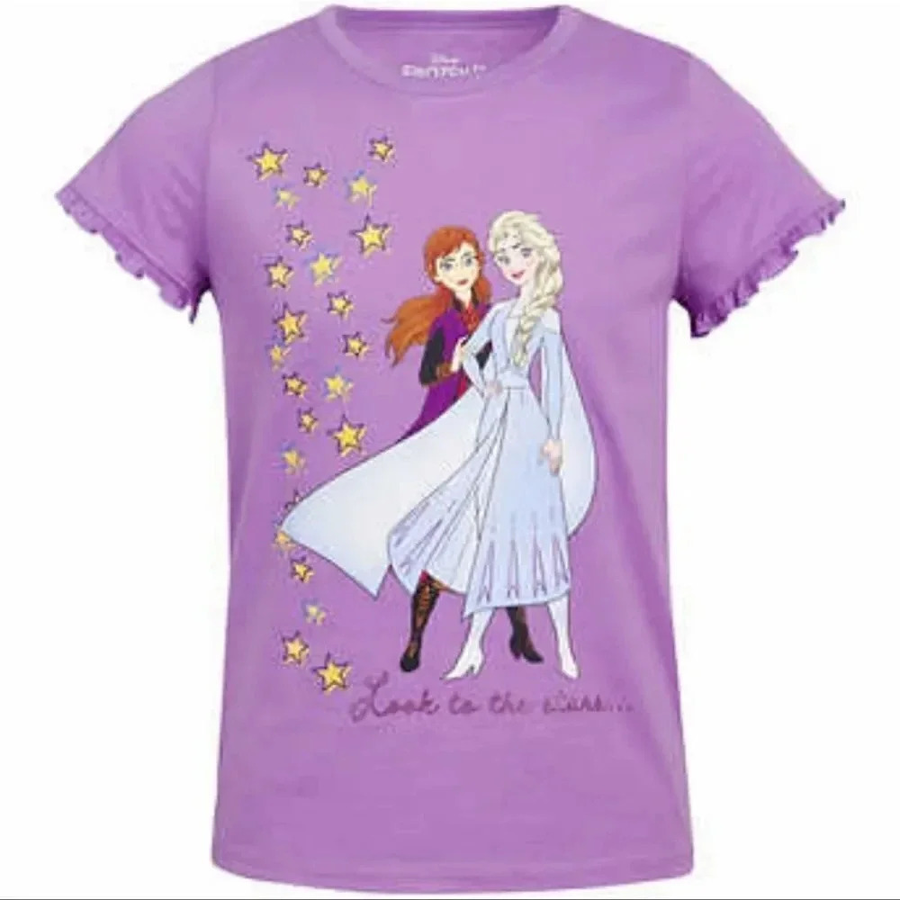 Frozen Kids' 4-pack Tee Elsa, Anna and Olaf Graphic Tee Size 4T - Picture 2 of 5